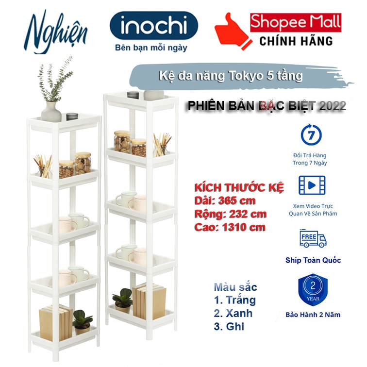 Kệ Đa Năng 4 Tầng Inochi Nhựa Dùng Để Đựng Gia Vị Nhà Bếp Đựng Đồ Thực Phẩm Hoặc Làm Giá Để Đồ Nhà Tắm Phòng Ngủ