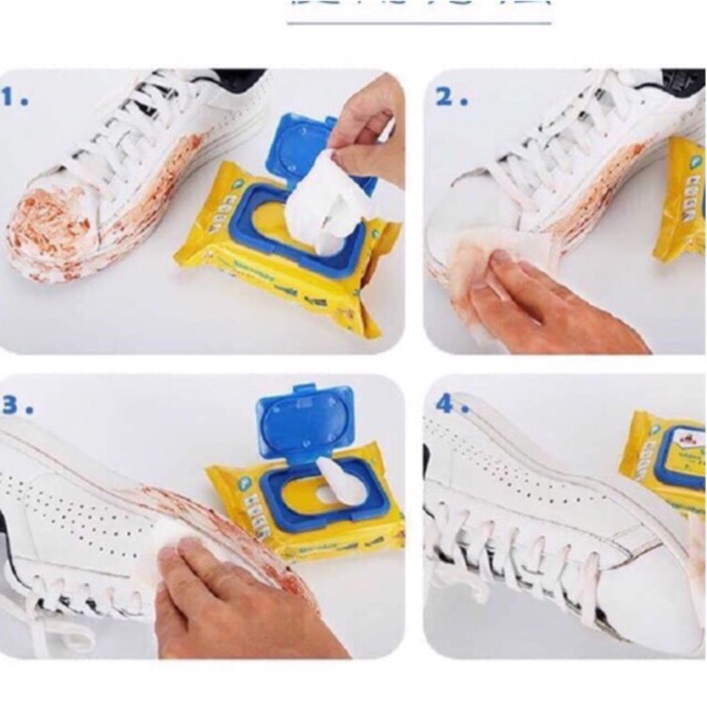 ] HỘP 30 GIẤY ƯỚT LAU GIÀY THẦN THÁNH