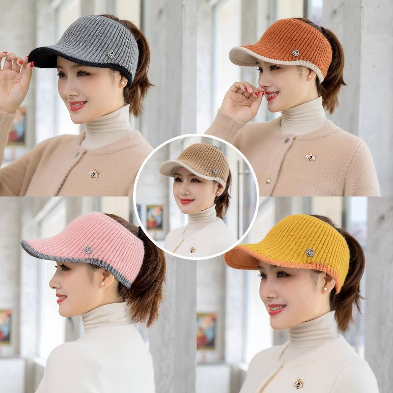 Mũ Len Hở Chóp Thời Trang Thu Đông Cho Nữ