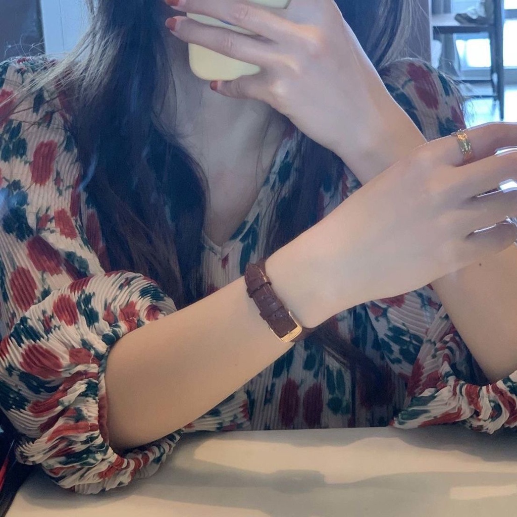 Áo Sơ Mi chiffon Dáng Rộng In Họa Tiết Hoa Phong Cách Hàn Quốc Thời Trang