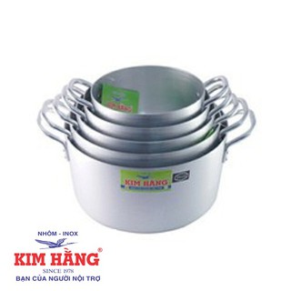 Nồi nhôm Kim Hằng T5 cao cấp 16cm, 18cm, 20cm, 22cm, 24cm, 26cm (nồi nhôm dày xi bóng)