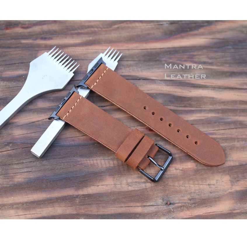 Dây Đồng Hồ Da Bò Sáp Handmade Thay Thế Cho đồng hồ apple watch Full size