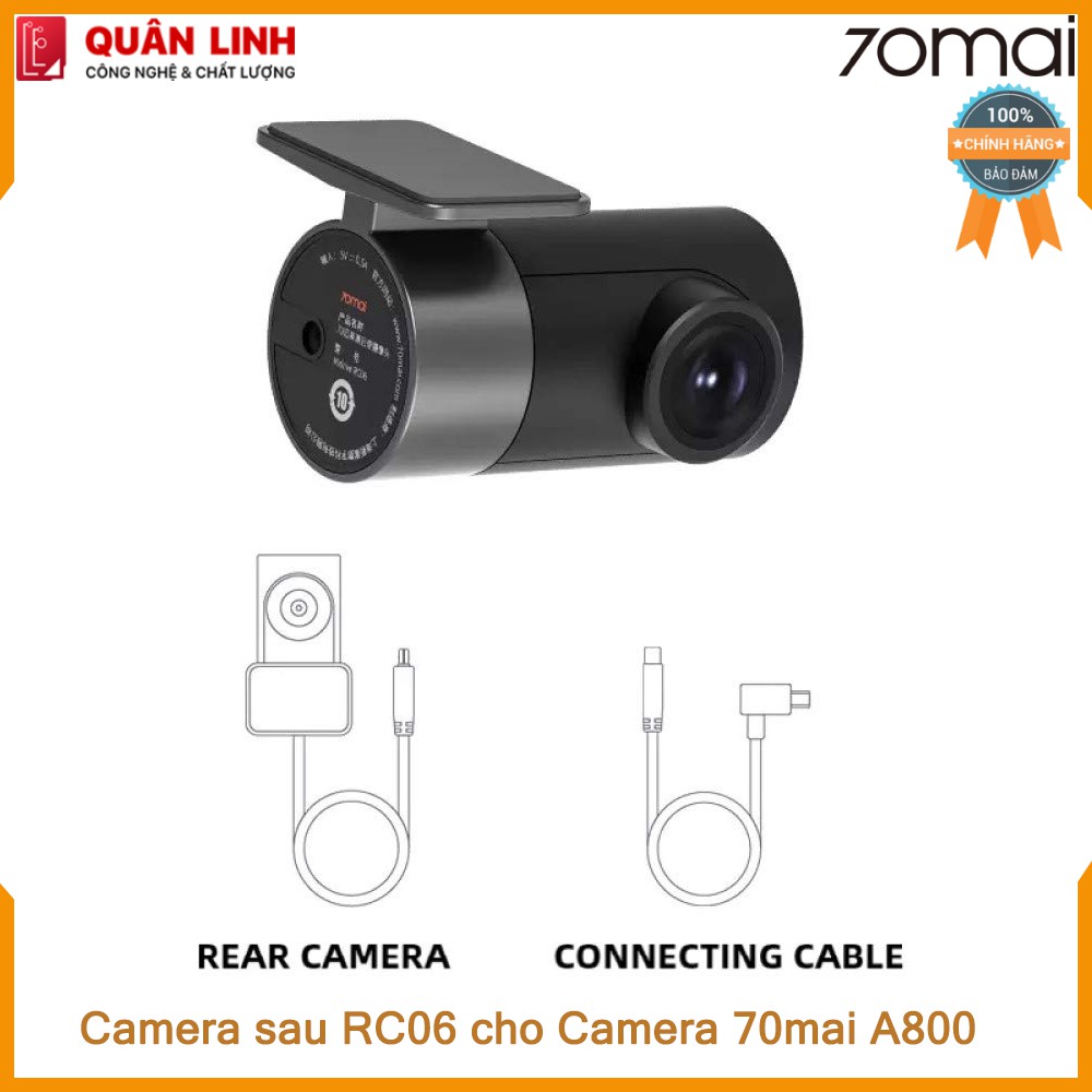 Cam sau RC06 Rear Camera dùng cho 70mai Dash Cam A800