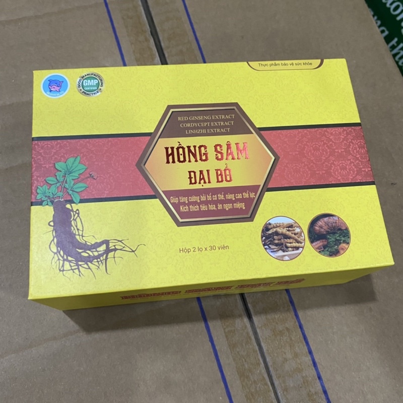 viên uống bổ tổng hợp Korean Red Ginseng HỒNG SÂM ĐẠI BỔ ngủ ngon - Hộp 2 lọ x 30 viên giúp bồi bổ cơ thể tăng đề kháng