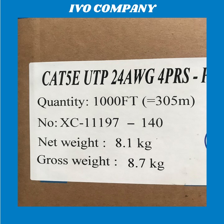 Cáp Mạng Ngoài Trời CAT5E UTP VCOM Nhựa PE Siêu Bền