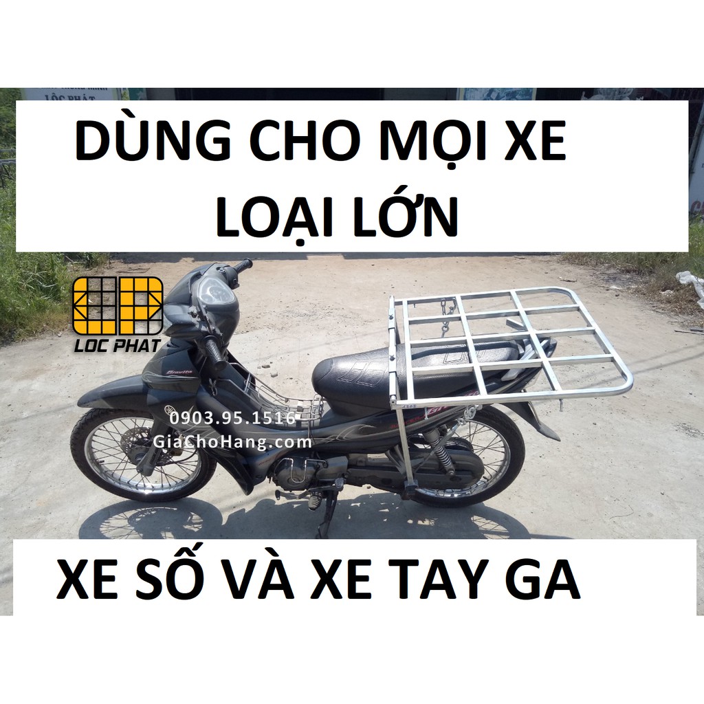 Giá chở hàng xe máy Đa Năng r70.d70cm lắp xe Ga & xe Số