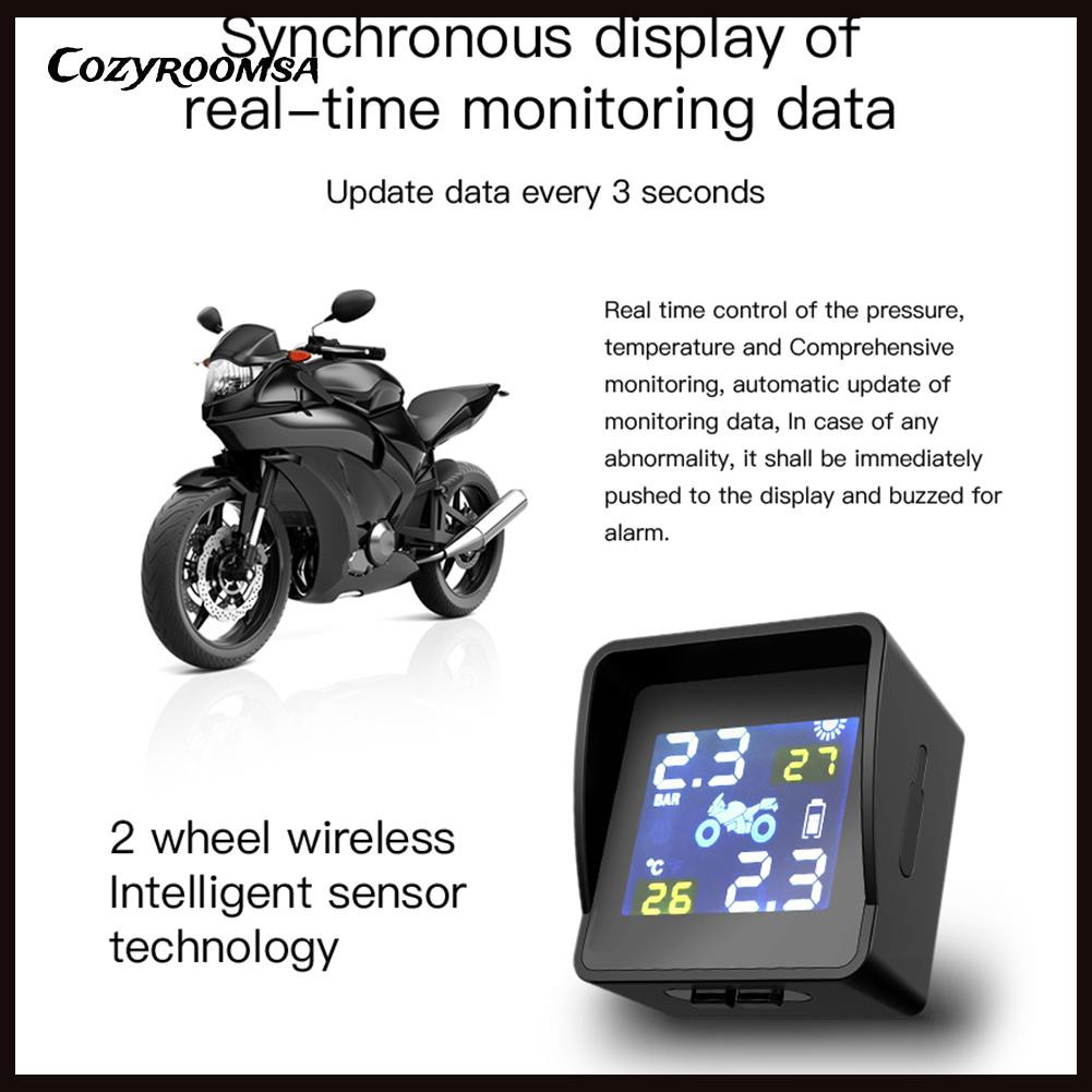 Hệ Thống Báo Động Áp Suất Lốp Xe Máy Tpms 2 Cảm Biến