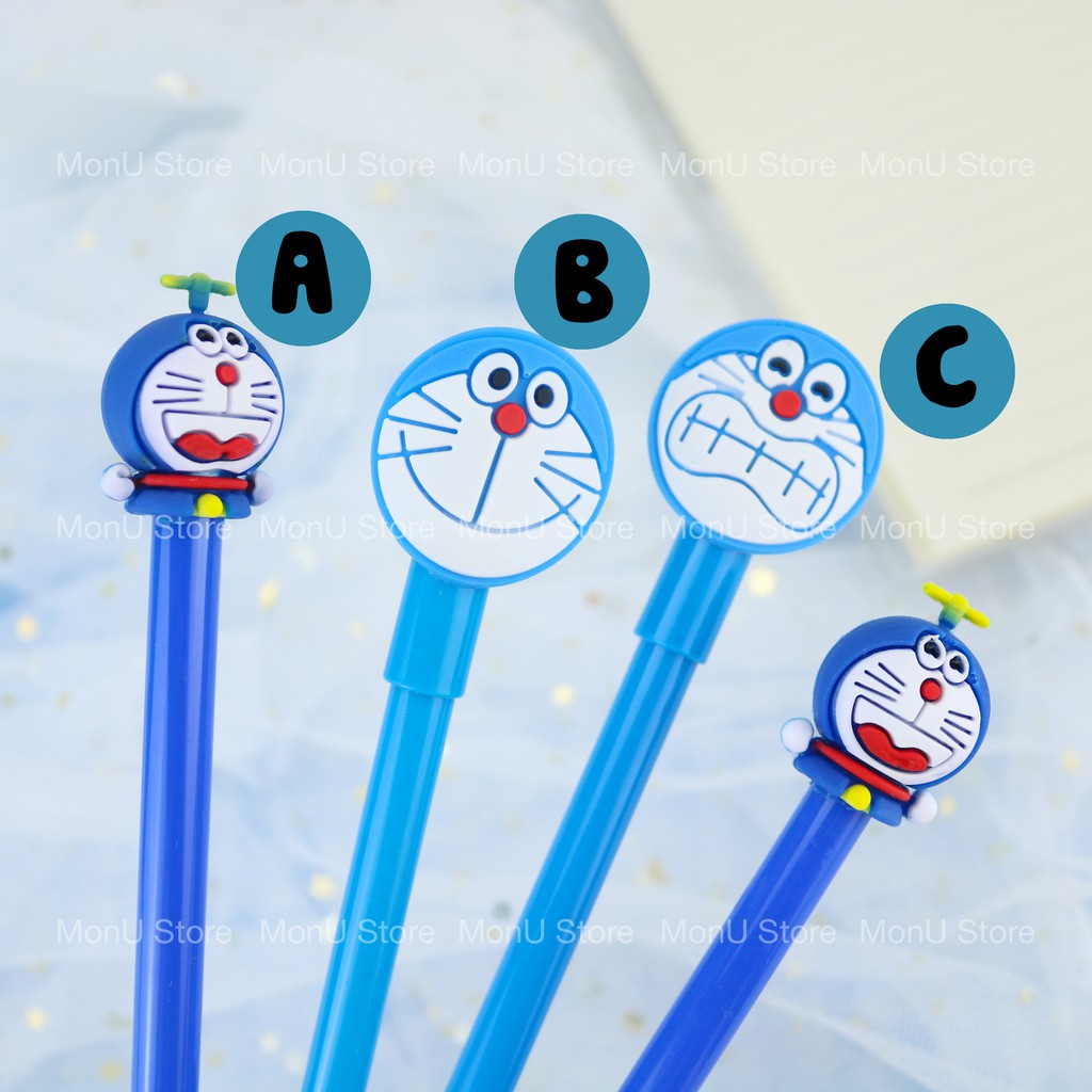 Bút bi nước mực đen hình DORAEMON DOREMON dễ thương cute (mẫu ngẫu nhiên) MON0065