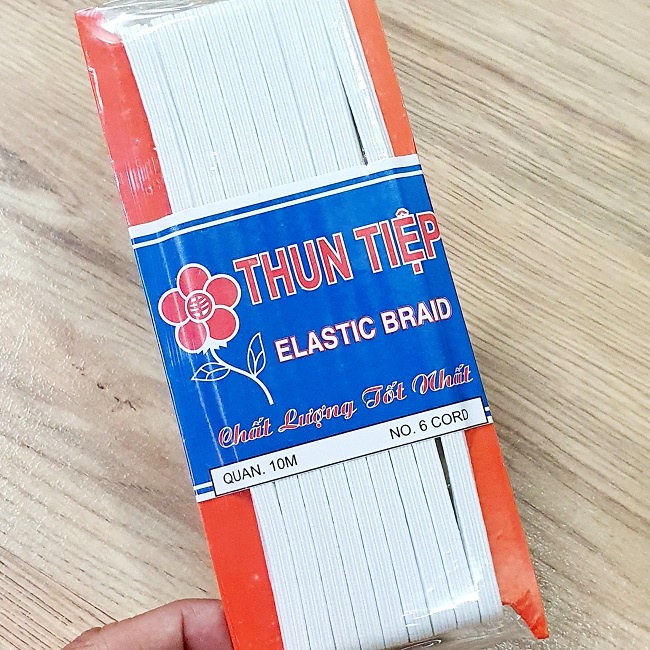 Cuộn Dây Thun Dài 10 Mét Sợi Nhỏ Bản 0,5cm Gồm Màu Trắng Hoặc Màu Đen Dùng Cho May Vá Và Làm Đồ Handmade và Trang Trí