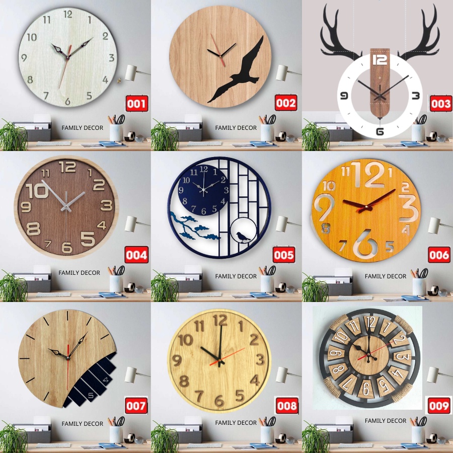Đồng hồ treo tường trang trí nhà cửa phòng khách, nhà hàng, khách sạn