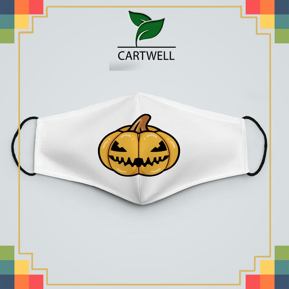Khẩu trang nam nữ đẹp Pumpkin_3165 CARTWELL chất liệu vải mềm 2 lớp phòng dịch bệnh lọc không khí kháng khuẩn
