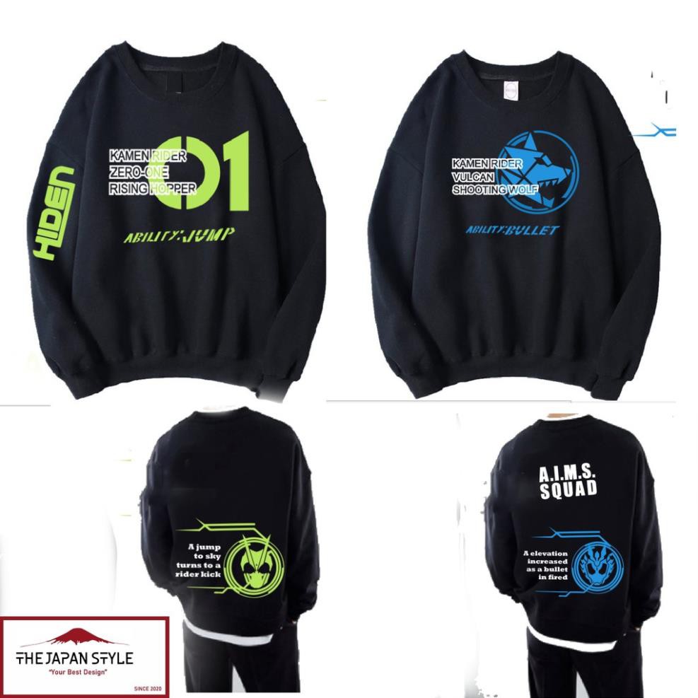 HOT- Áo tay dài Sweater Kamen Rider Zero-One thời trang Unisex - siêu chất