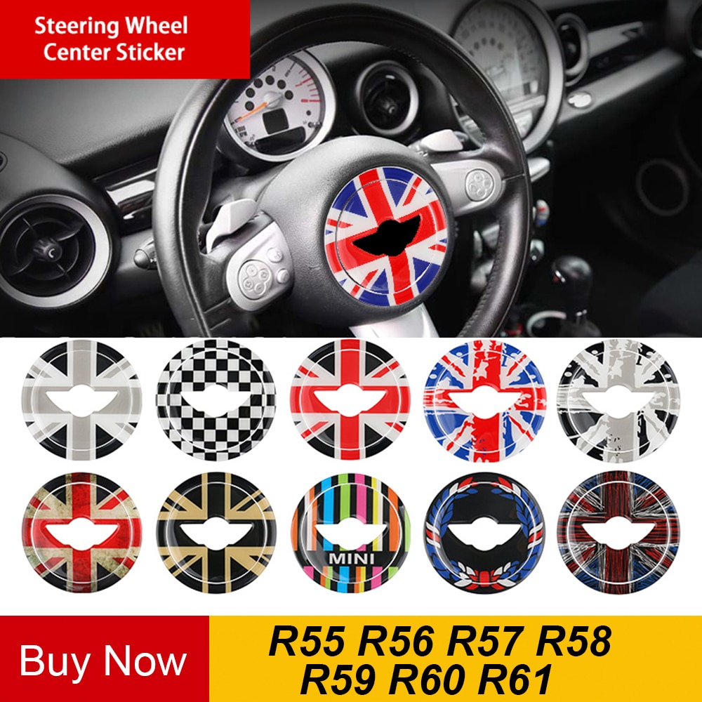 Sticker 3D Dán Trang Trí Vô Lăng Xe Hơi BMW MINI Cooper JCW R55 R56 R57 R58 R59 R60 R61