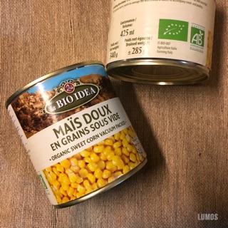NGÔ NGỌT HỮU CƠ ĐÓNG LON LA BIO IDEA (340g) - Organic Sweetcorn