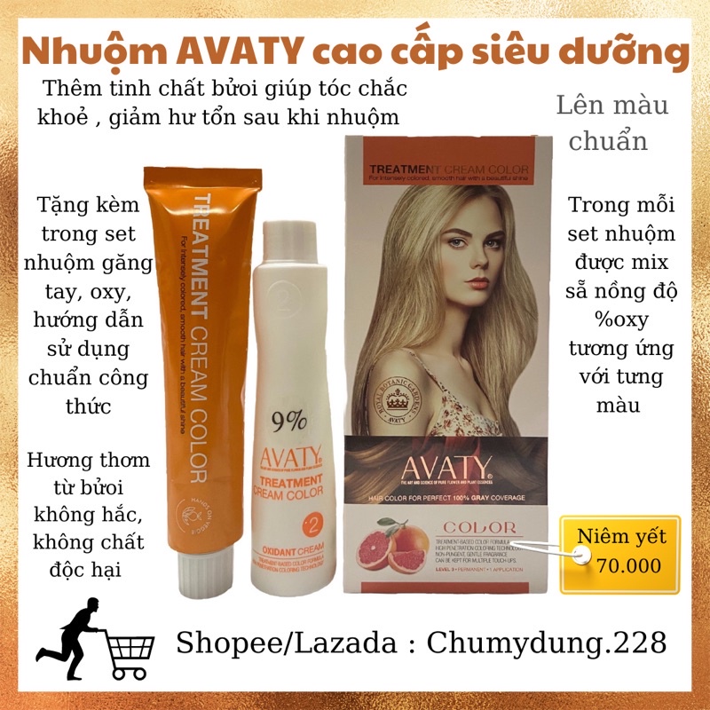 Thuốc nhuộm tóc không cần tẩy  ( tặng kèm đầy đủ set nhuộm)