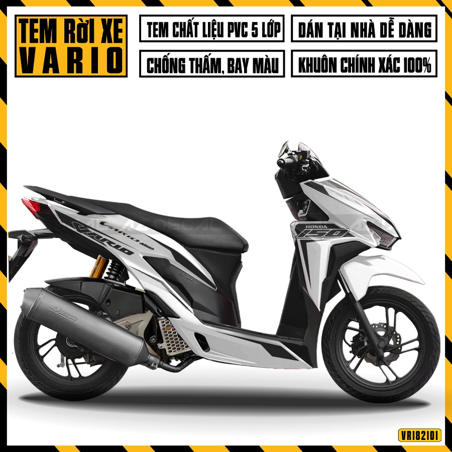 Tem Dán Xe Vario Mẫu Tem Chỉ | VR182101TC | Chất Liệu PVC, Cắt Khuôn Sẵn, Chống Thấm Nước