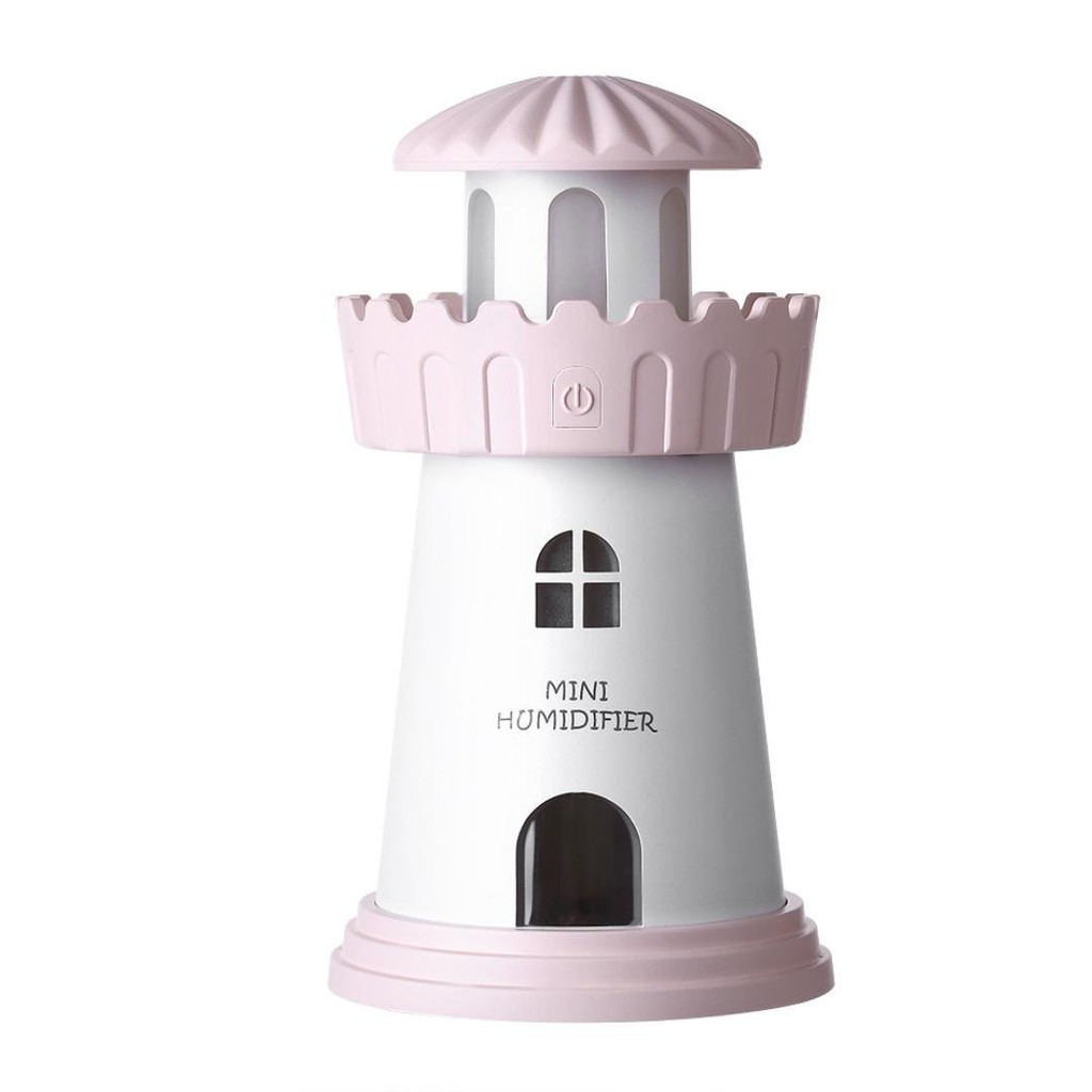 Máy xông tinh dầu mini LIGHTHOUSE HUMIDIFIER Hồng