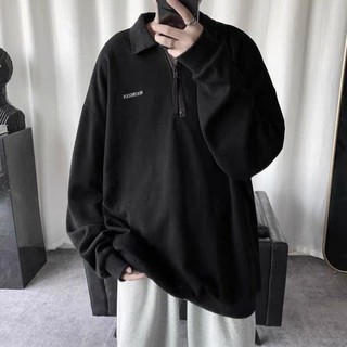 Áo sweater oversize Holyincode,JACKLANE , Áo dài tay Unisex Jack Lane có khóa kéo cổ áo