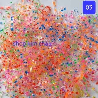 (Nhiều màu 03 Size Trung) Thun chun cột tóc cho bé gái người lớn