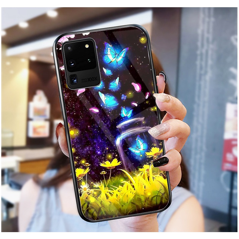 Ốp Lưng SAMSUNG GALAXY S20 ULTRA, S21 5G, S21 ULTRA,S21 PLUS 5G mặt kính cường lực cao cấp