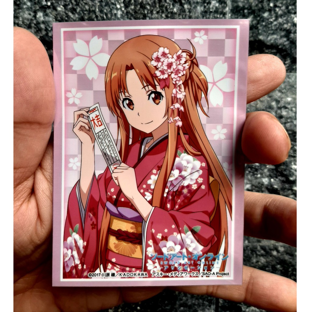 01 cái bọc bài Asuna Standard size - 66 x 91 mm - dùng cho thẻ bàI Yugioh, Pokemon