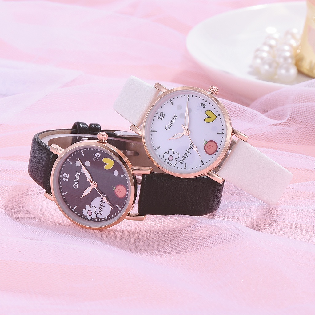 Đồng hồ nữ thời trang Gaiety thiết kế dễ thương đồng hồ đeo tay học sinh món quà ý nghĩa giá siêu rẻ TE37