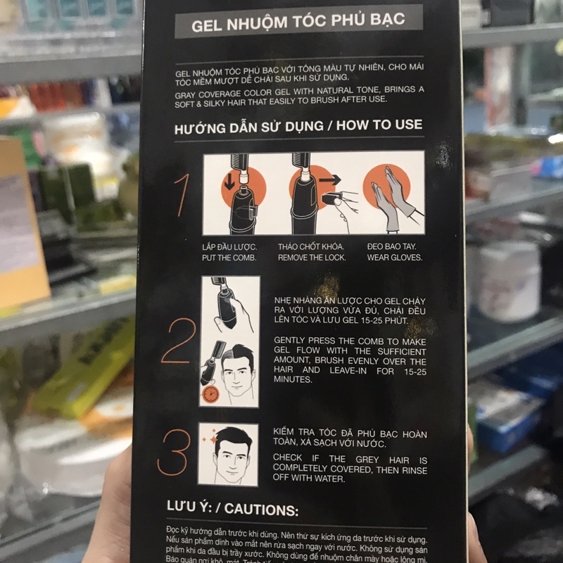 Gel Nhuộm Tóc Phủ Bạc GLASH 100% Bằng Thảo  Dược LAVOX 150ml
