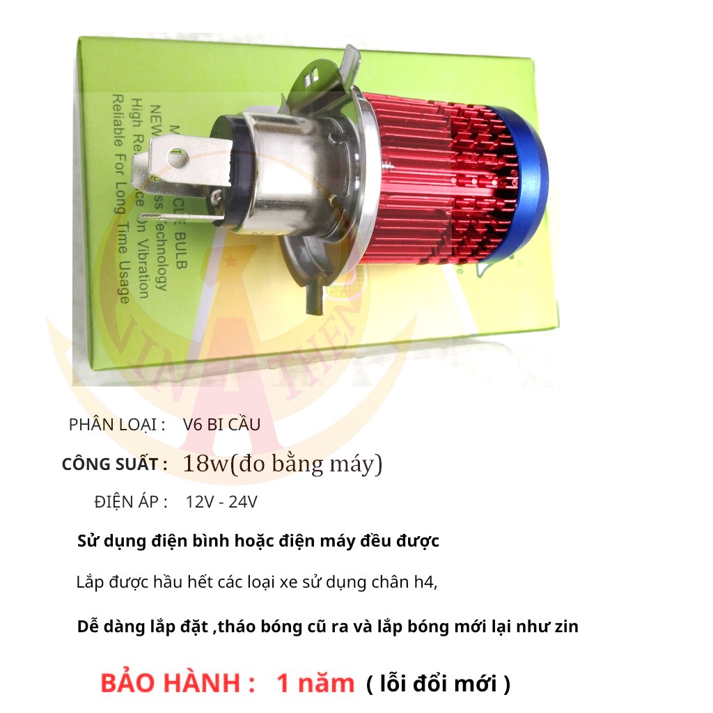 ĐÈN LED CHÂN H4 HÀNG CHÍNH HÃNG