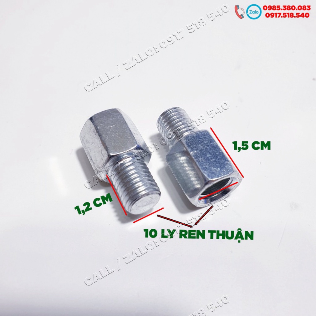 Ốc chuyển ren chân gương kiếng - ốc nâng chân gương sh và các loại xe ( giá 1 chiếc ) Ảnh thật Sp