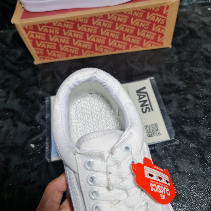 [ Ảnh Thật + Video] Giày Thể Thao Vans Old Skool Trắng || Vans Old Skool Full White | BigBuy360 - bigbuy360.vn