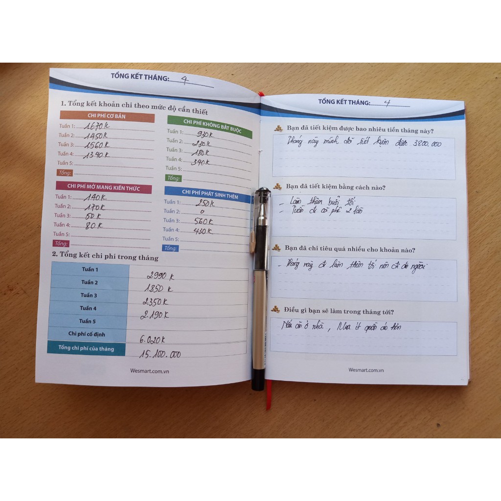 Combo 2 cuốn sổ tay quản lý chi tiêu Kakeibo