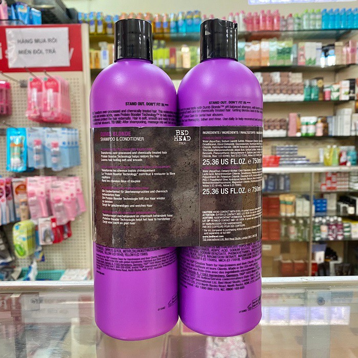 [TIGI TÍM] Bộ Gội xả Tigi dành cho tóc mỏng, tóc xẹp, tóc nhuộm màu sáng Tigi Therapy for Blondes 750ml x 2 chai