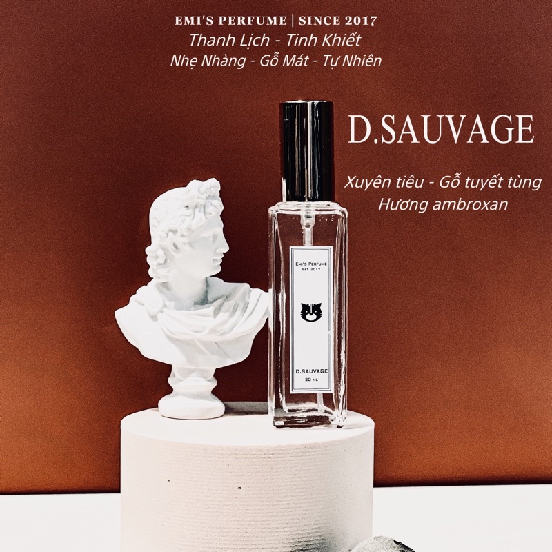 Nước Hoa 20ml SAUVAGE nam EMI’S PERFUME. Nồng độ EDP chất lượng.