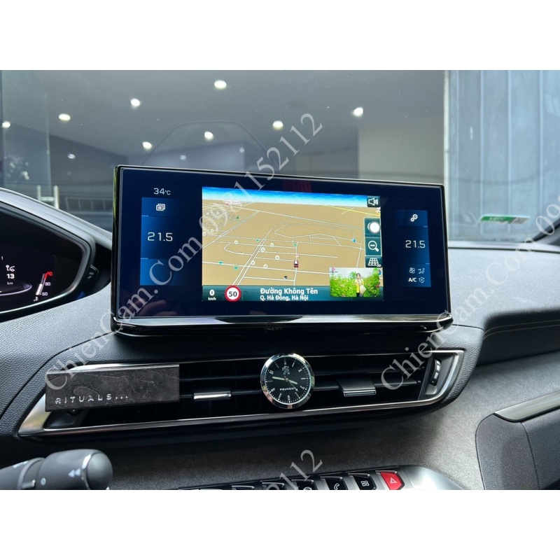 Đồng hồ logo Peugeot cao cấp trang trí nội thất xe Peugeot