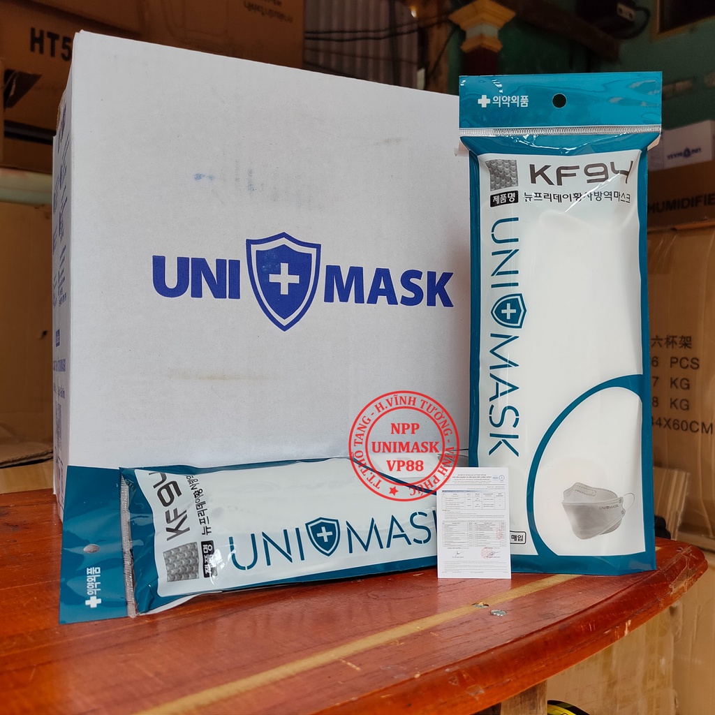 Khẩu Trang 4 Lớp KF94 UNI MASK Chống Bụi Mịn Và Kháng Khuẩn Hàng Cao Cấp Hàn Quốc
