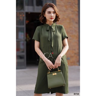 [CO MAYCA] Váy suông nữ cổ thắt nơ D723
