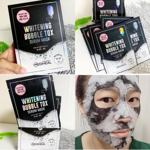 Mặt Nạ Sủi Bọt Thải Độc, Dưỡng Trắng Da Mediheal Whitening Bubble Tox Serum Mask 25ml