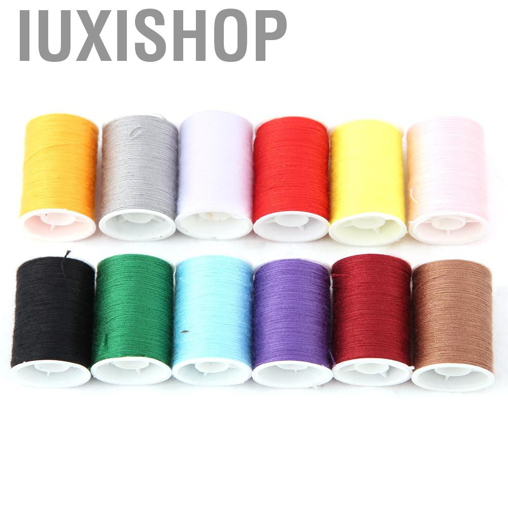 Set 12 Cuộn Chỉ May Vá 20m Chất Liệu Polyester