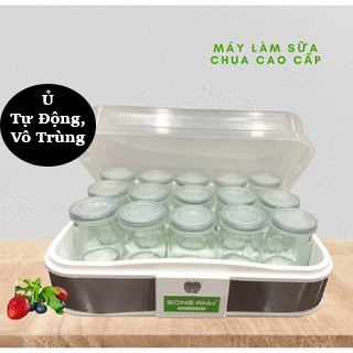 Máy Làm Sữa Chua Tại Nhà, Ủ Sữa Chua Hương Vị Truyền Thống (Tặng Kèm 12 Cốc Thủy Tinh Cao Cấp)