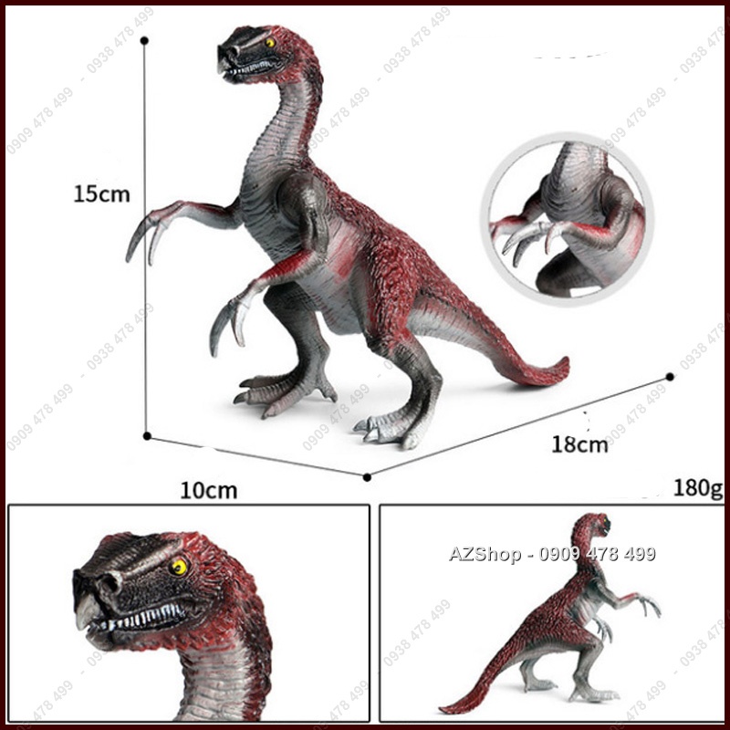 Mô Hình Khủng Long 3 Móng Dài Therizinosaurus - Tím Đỏ - 77262