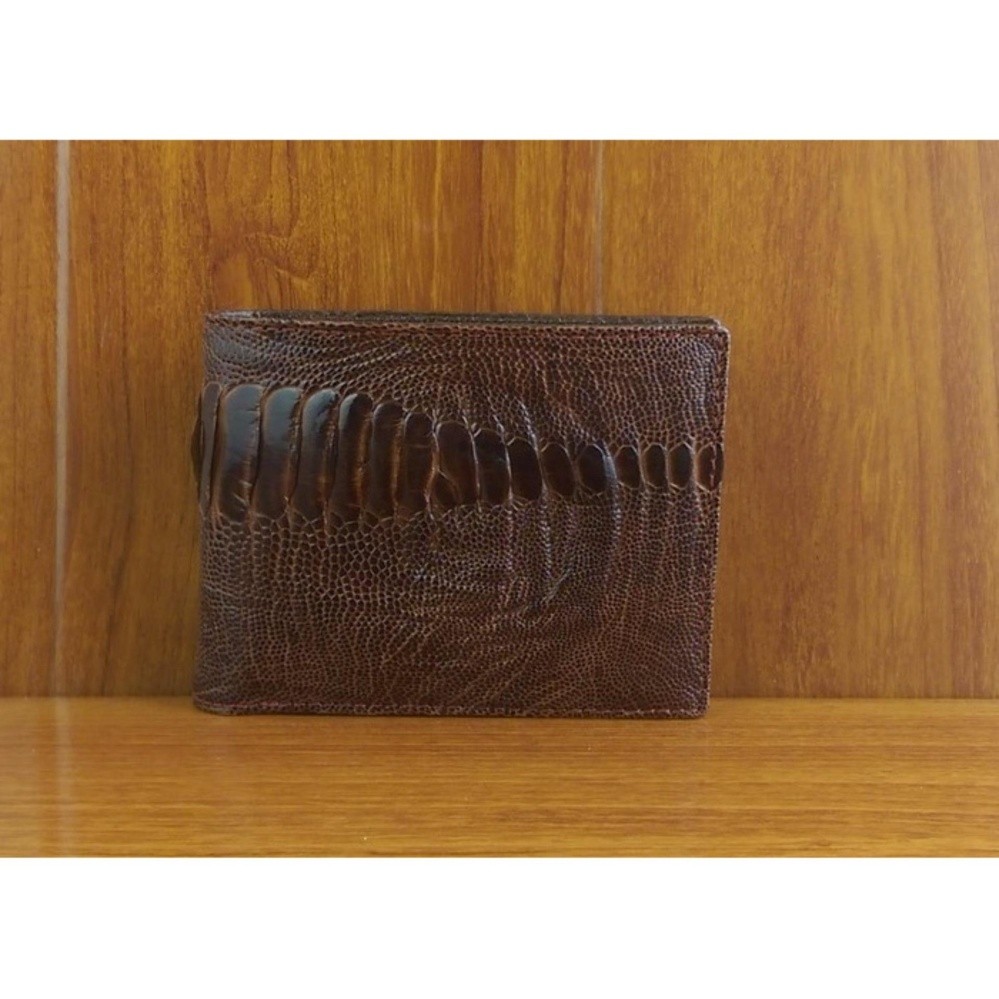 Ví Da Đà Điểu Màu Nâu Đậm