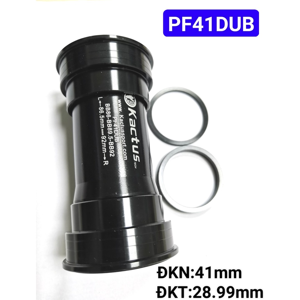 Trục Giữa Dòng Ép vòng ngoài 41mm, cốt giò 24mm, PF4124,PF4124LS,PF41DUB,PF4130 Ceramic Kactus Cho Xe Đạp