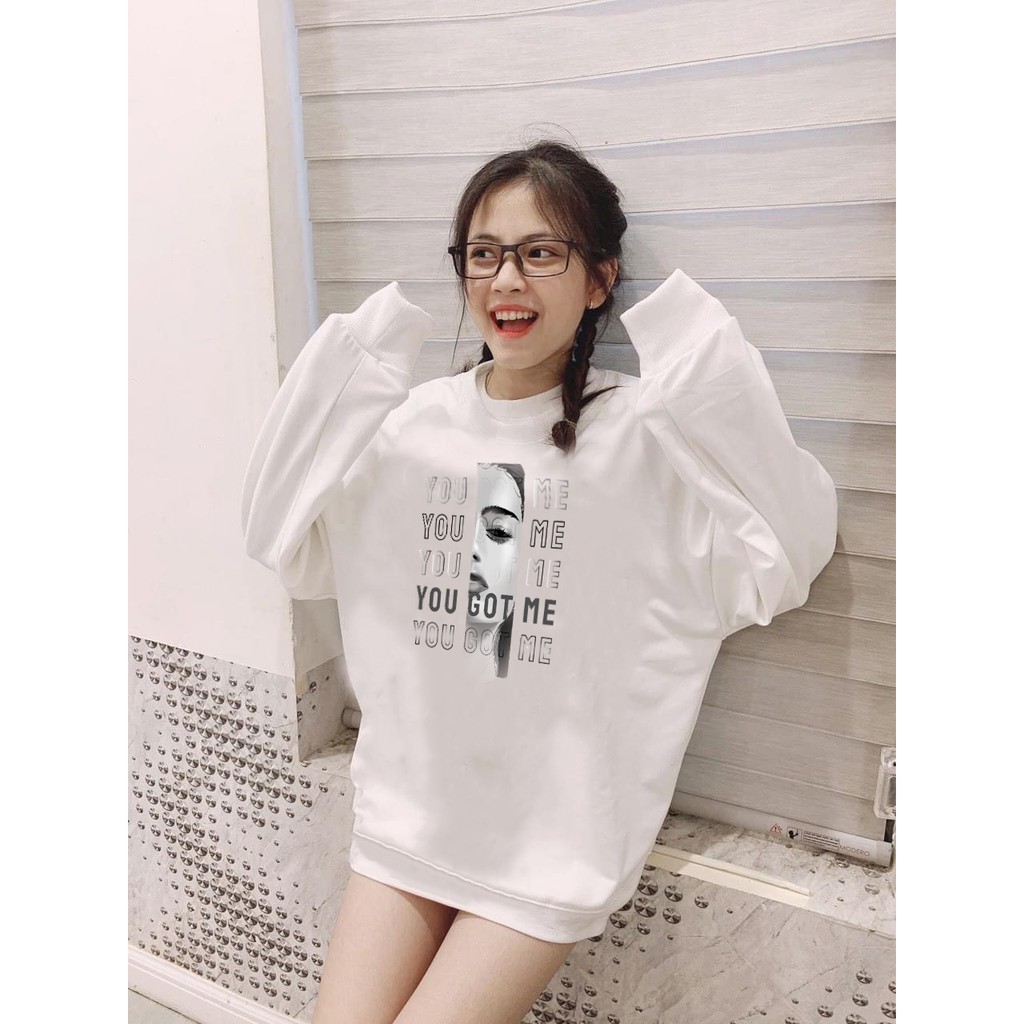 Áo Sweater nam nữ , áo hoodie nỉ nam nữ form rộng unisex GW - You Get Me áo vải da cá dài tay