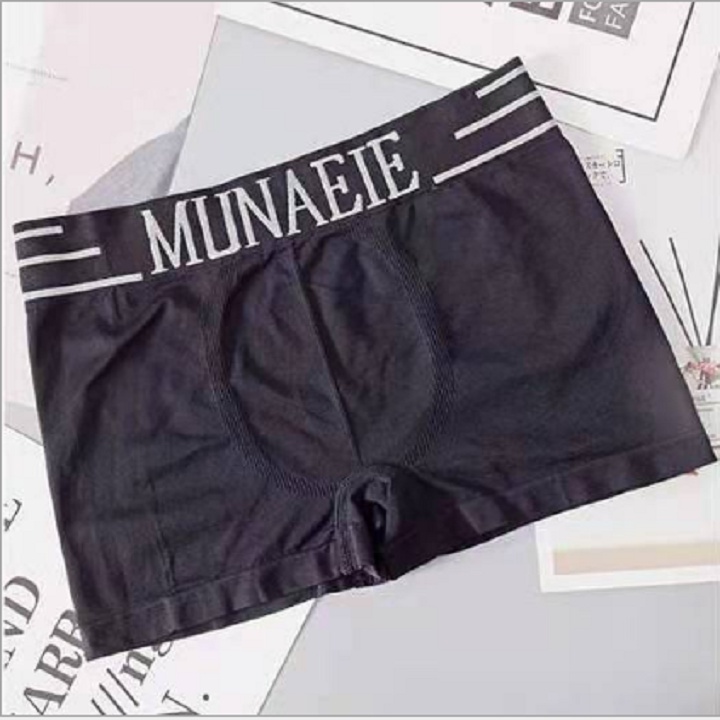 SET 3 Quần Sịp Nam Đùi Cotton, Quần Lót Nam Munafie Dệt Kim Co Giãn 4 Chiều Đóng Túi Zip Sang Trọng LOTNAM11