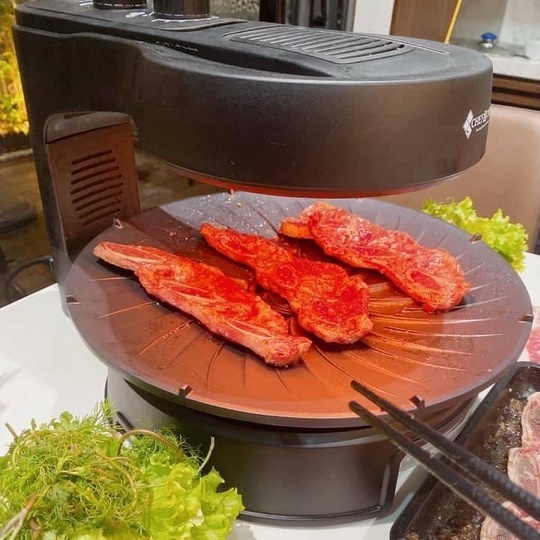 BẾP NƯỚNG XOAY CAO CẤP CHEF&amp;CHEF CR-04K BBQ KHÔNG KHÓI HÀN QUỐC