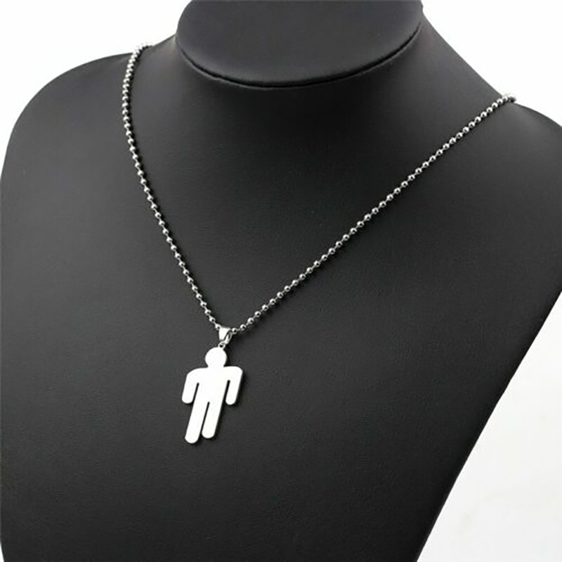 vòng cổ Mặt Logo Billie Eilish Bằng Thép Không Gỉ