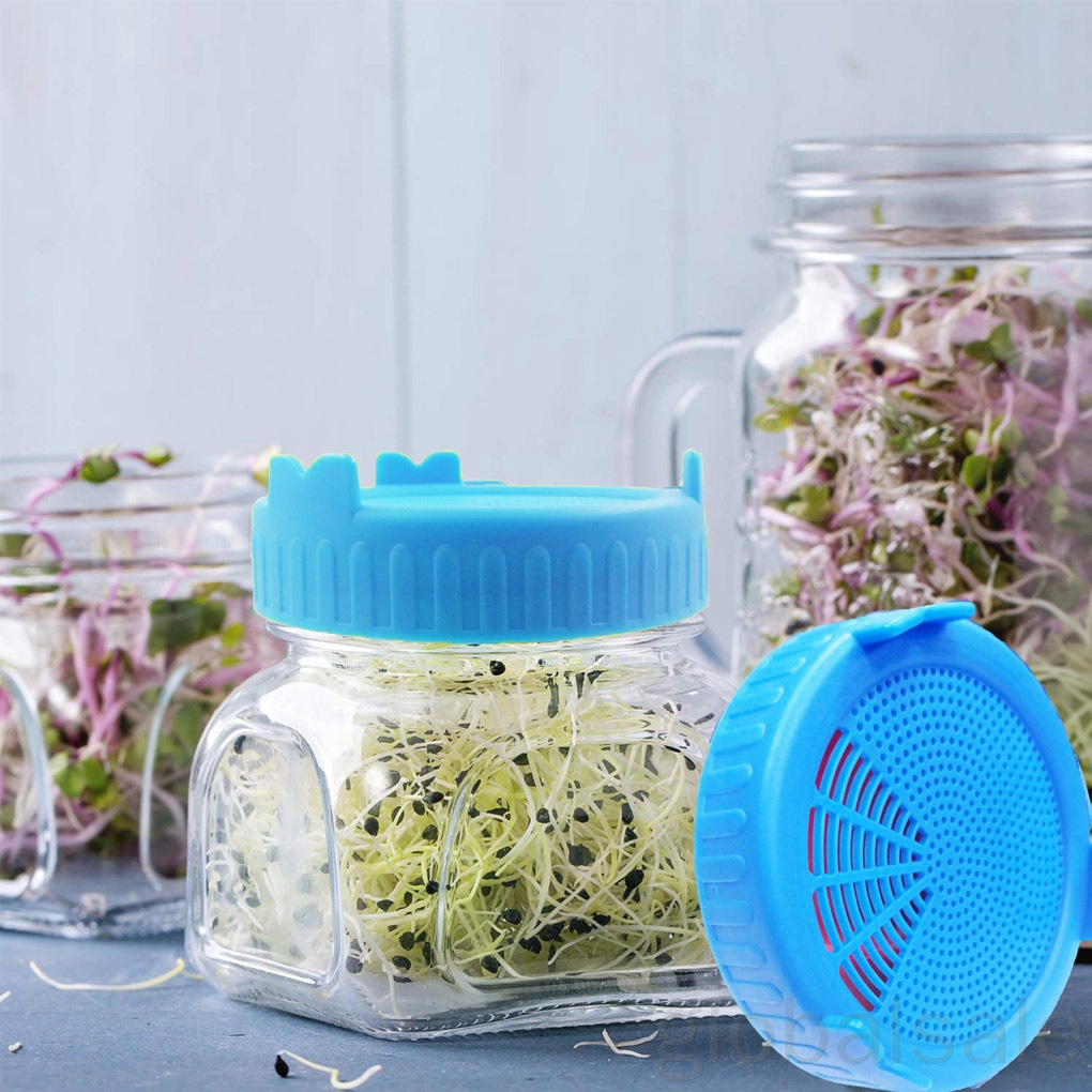 Bộ 2 hũ nhựa trồng cây rau mầm có nắp đậy tiện dụng