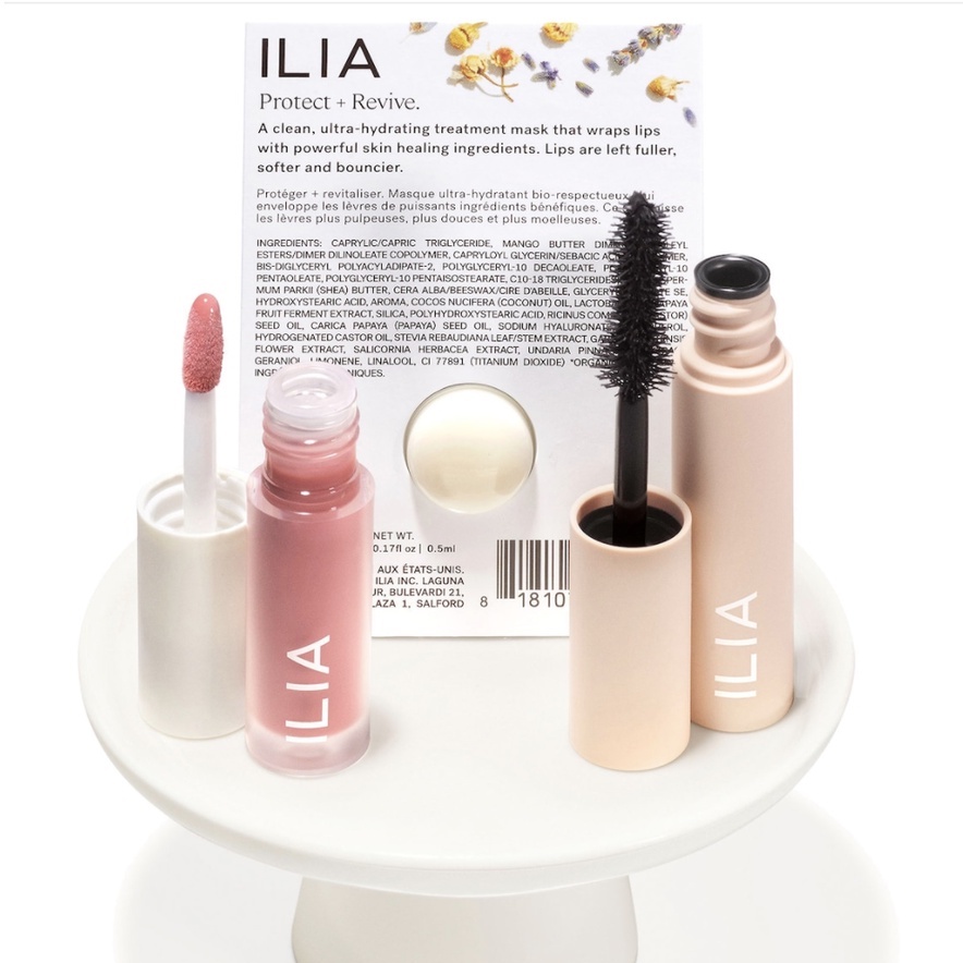 Set dưỡng môi và mascara Ilia mini