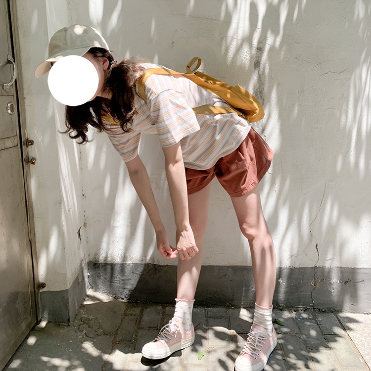 NRVP Áo Thun Tay Ngắn Cổ Tròn Cỡ Lớn Thời Trang Phong Cách Hàn Quốc Cho Nữ