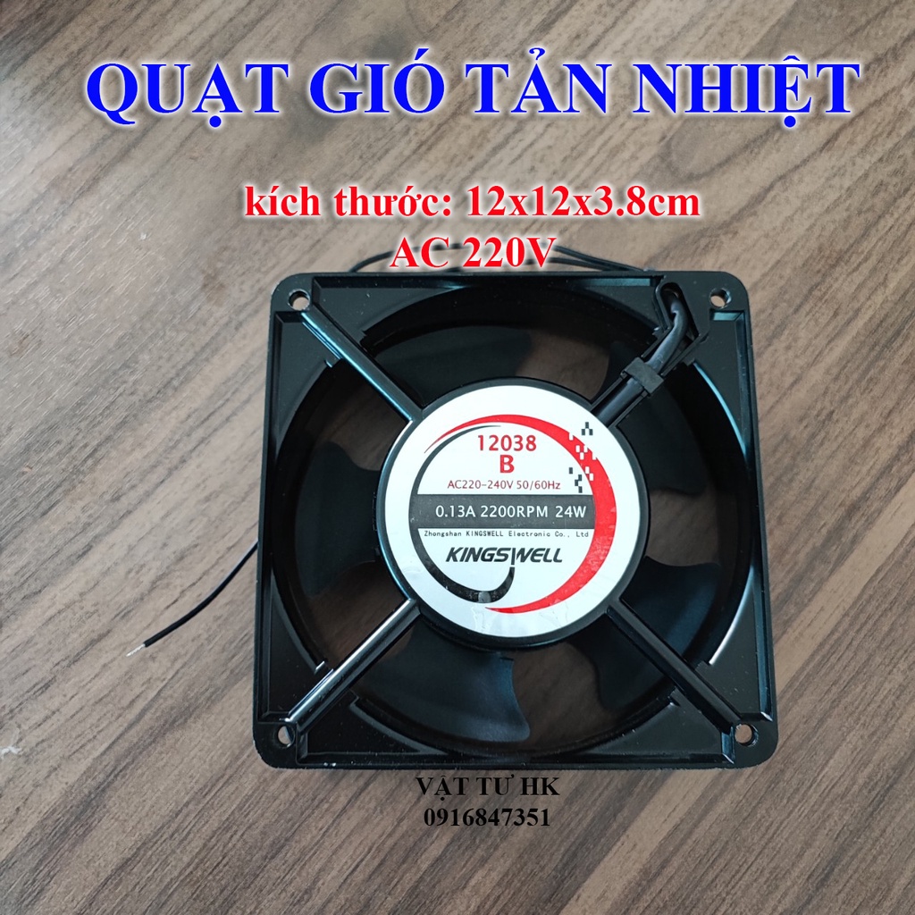 Quạt hút thông gió tủ 2 dây các loại cỡ 9x9 12x12 - quạt tản nhiệt làm mát